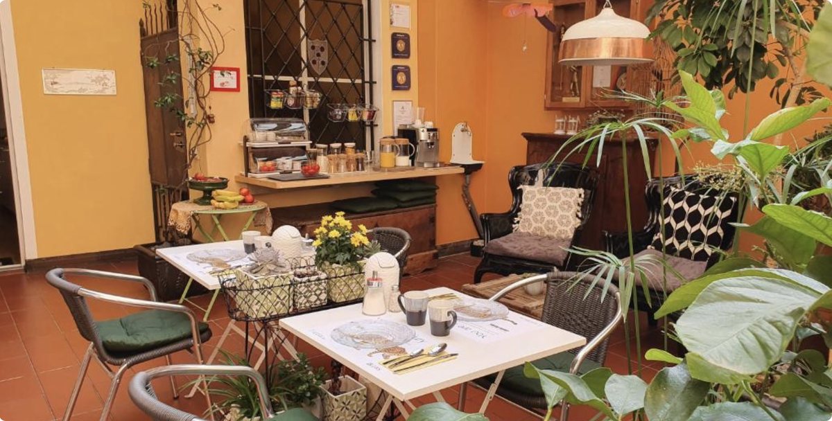 La sala colazione dell'Hotel Garni Giacometti